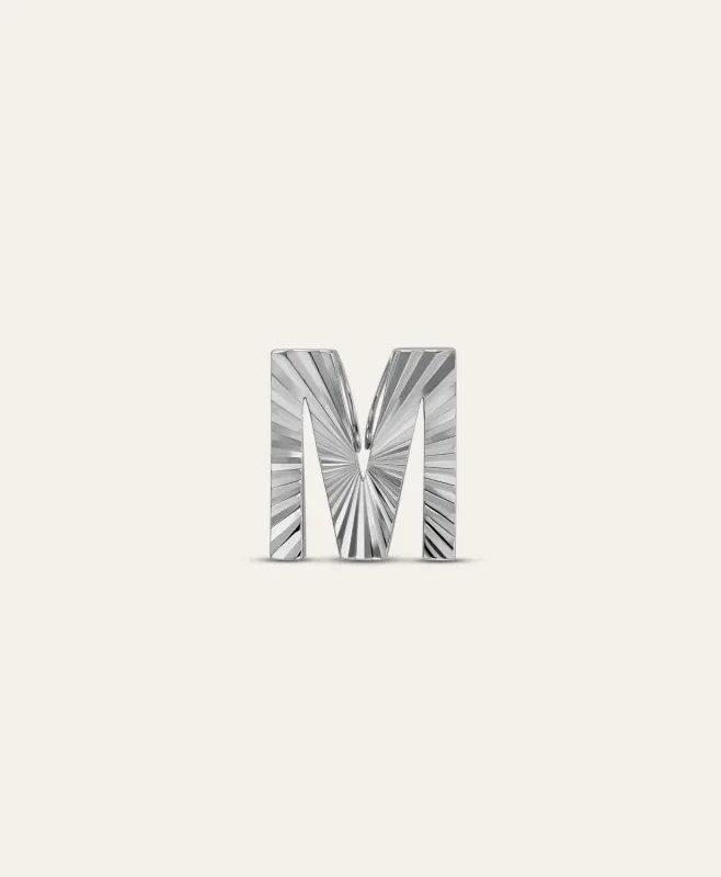 One of a Kind Holographic Big Bead - Letter M made by Adina Reyter