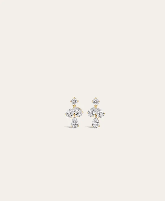 One of a Kind Mini Bridal Diamond Drop Earrings made by Adina Reyter