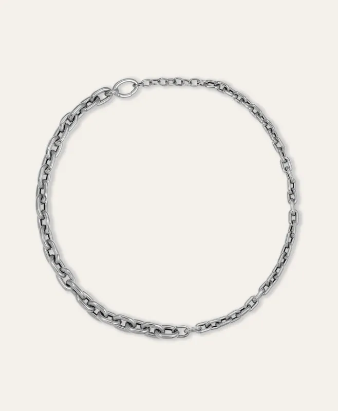 One of a Kind Graduated Cable Link Necklace made by Adina Reyter