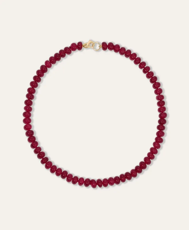 Summer Tomato Gemstone Necklace made by Adina Reyter