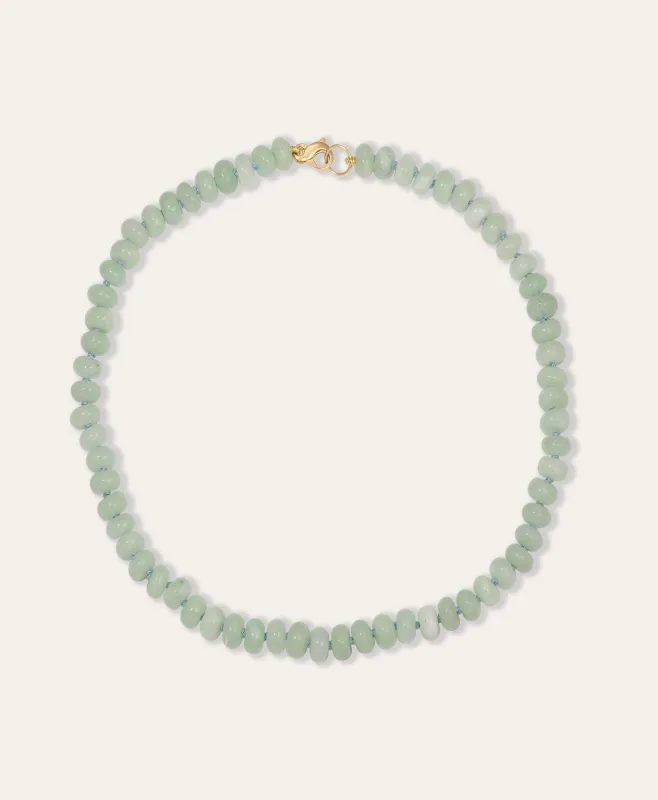 One of a Kind Seafoam Green Gemstone Necklace made by Adina Reyter