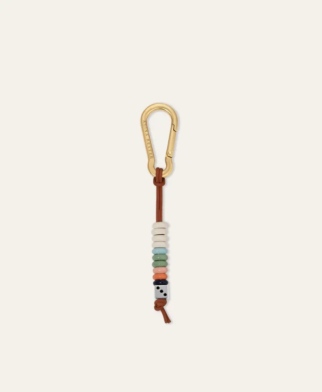 Enamel Prairie Sky Dice Bag Charm made by Adina Reyter