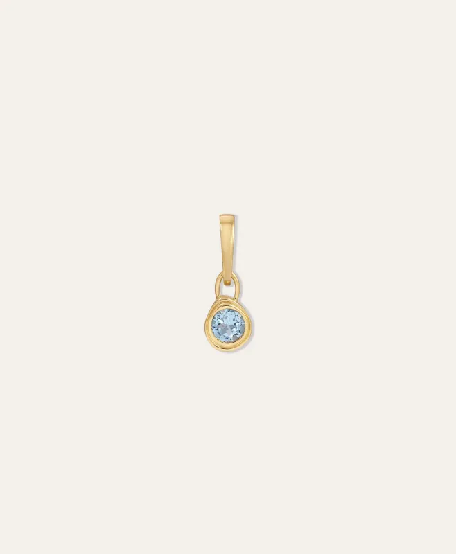 One of a Kind Groovy Organic Blue Topaz Hinged Charm made by Adina Reyter