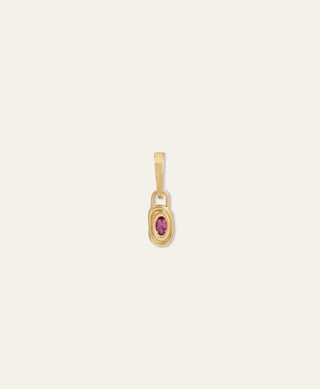 One of a Kind Groovy Organic Pink Tourmaline Hinged Charm made by Adina Reyter