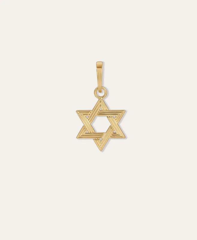 One of a Kind Groovy XL Star of David Hinged Charm made by Adina Reyter