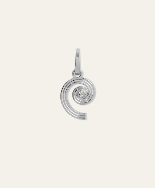 One of a Kind Groovy Diamond Spiral Hinged Charm made by Adina Reyter