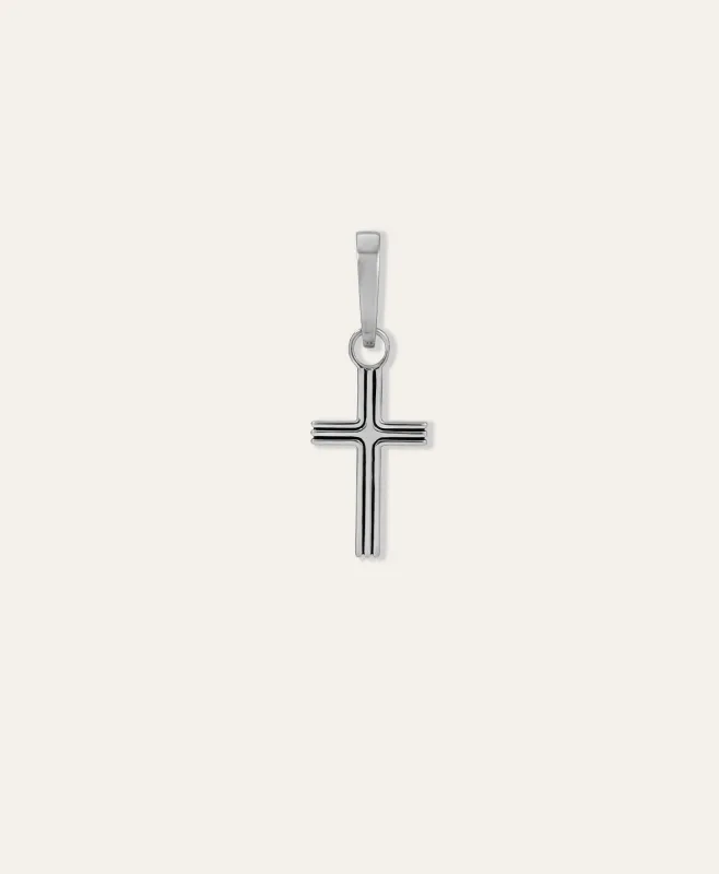 One of a Kind Mens Groovy Center Detail Cross Hinged Charm made by Adina Reyter