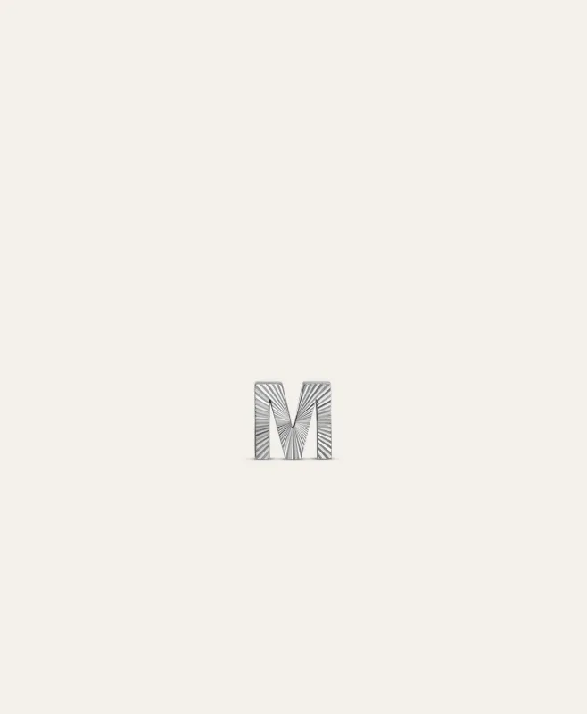 One of a Kind Groovy Holographic Mini Bead - Letter M made by Adina Reyter