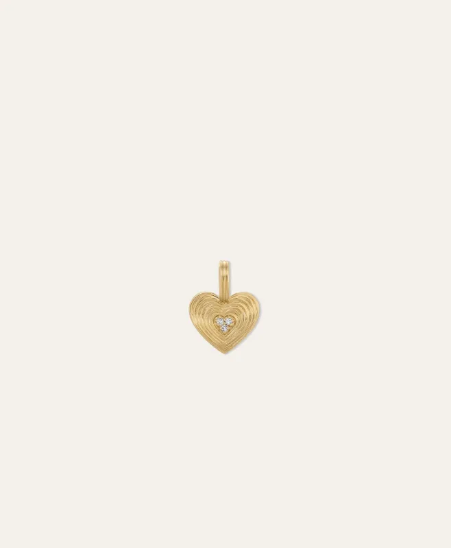 Groovy Geometric Diamond Heart Mini Charm made by Adina Reyter