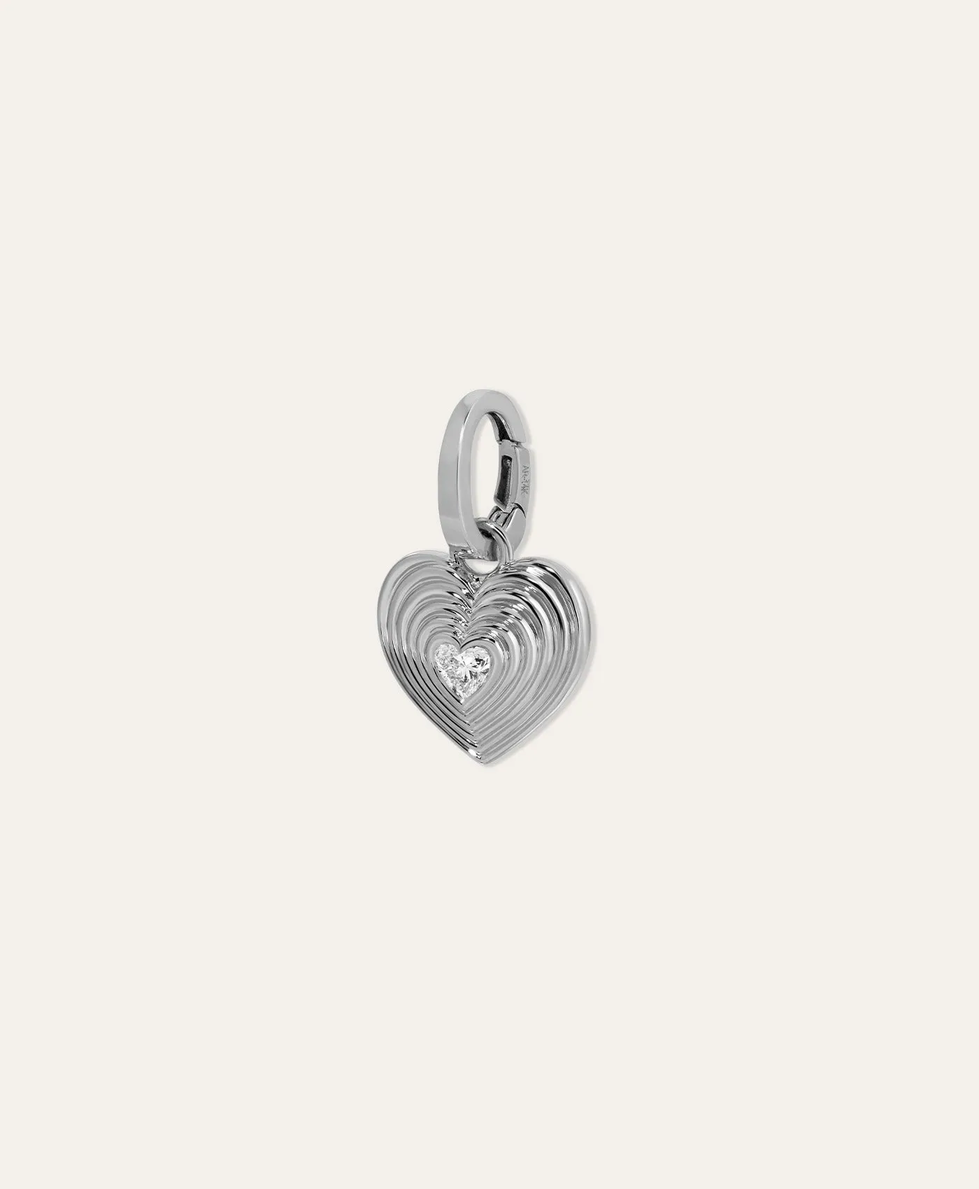 Groovy Geometric Diamond Heart Hinged Charm sold by Adina Reyter product image thumbnail 3