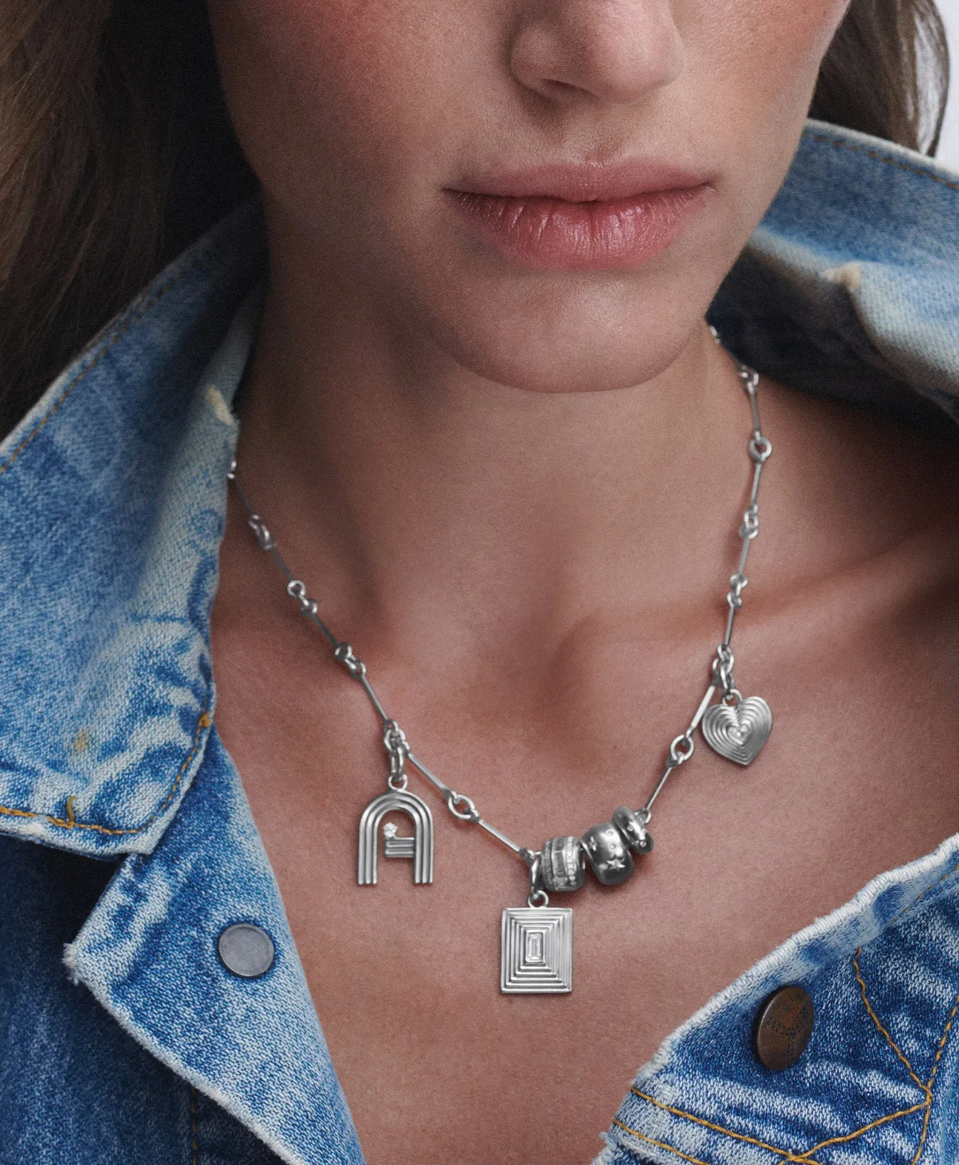 Groovy Geometric Diamond Heart Hinged Charm sold by Adina Reyter product image thumbnail 2