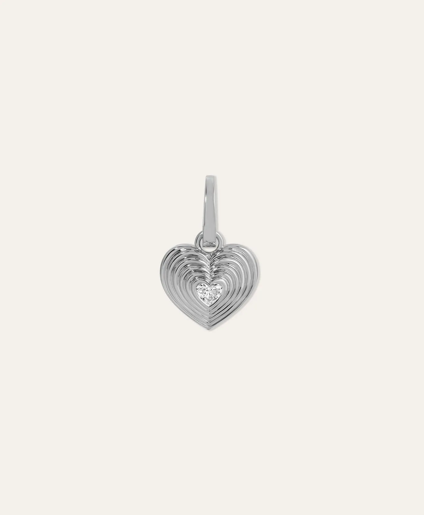 Groovy Geometric Diamond Heart Hinged Charm sold by Adina Reyter