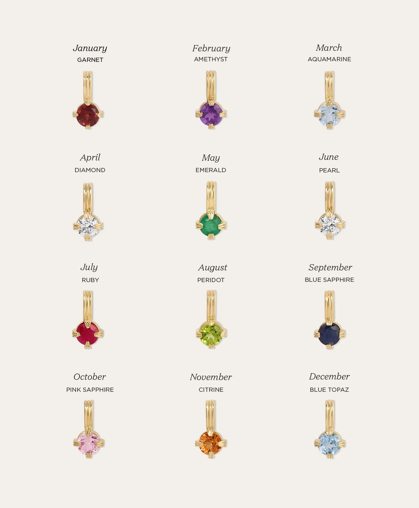 Groovy Solitaire Blue Topaz Mini Charm sold by Adina Reyter product image thumbnail 4