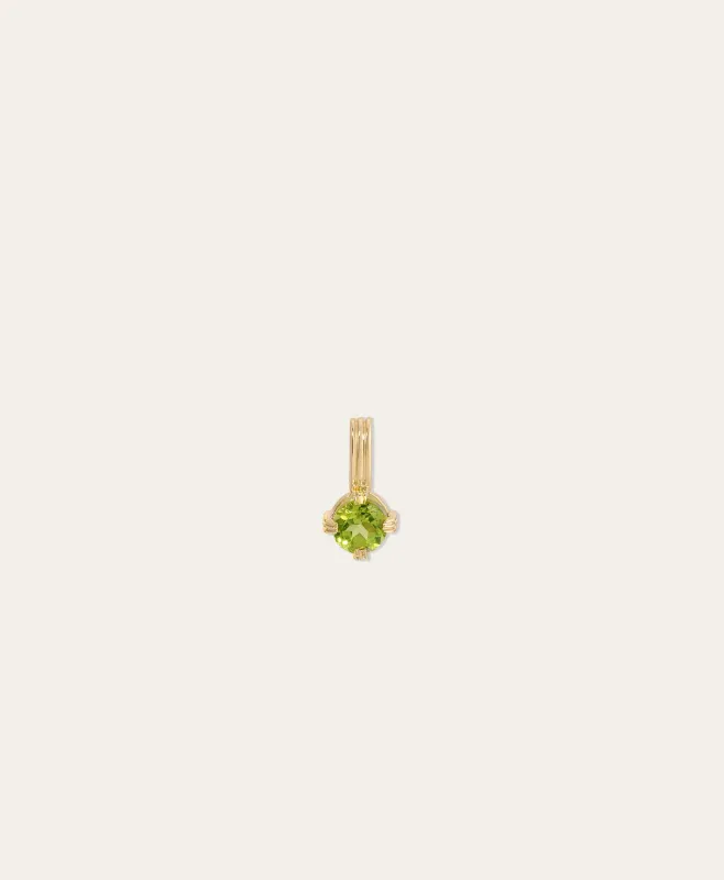 Groovy Solitaire Peridot Mini Charm made by Adina Reyter