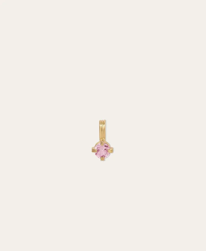 Groovy Solitaire Pink Sapphire Mini Charm made by Adina Reyter