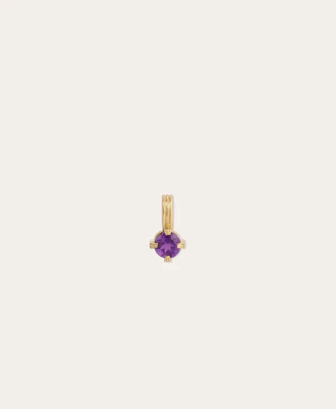 Groovy Solitaire Amethyst Mini Charm made by Adina Reyter