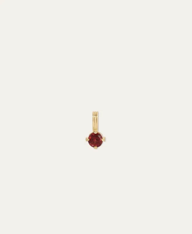 Groovy Solitaire Garnet Mini Charm made by Adina Reyter