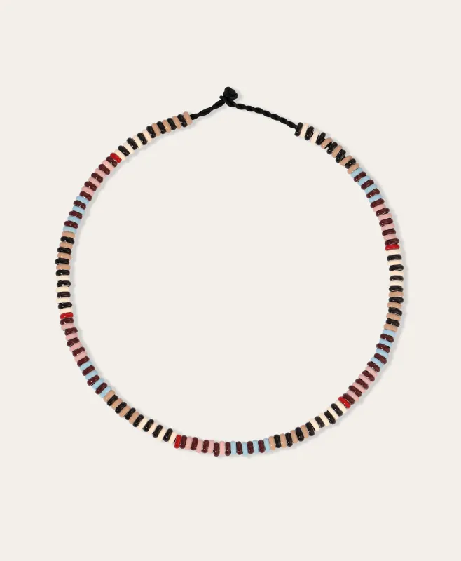 Tweed Stripes Mini Bead Necklace made by Adina Reyter