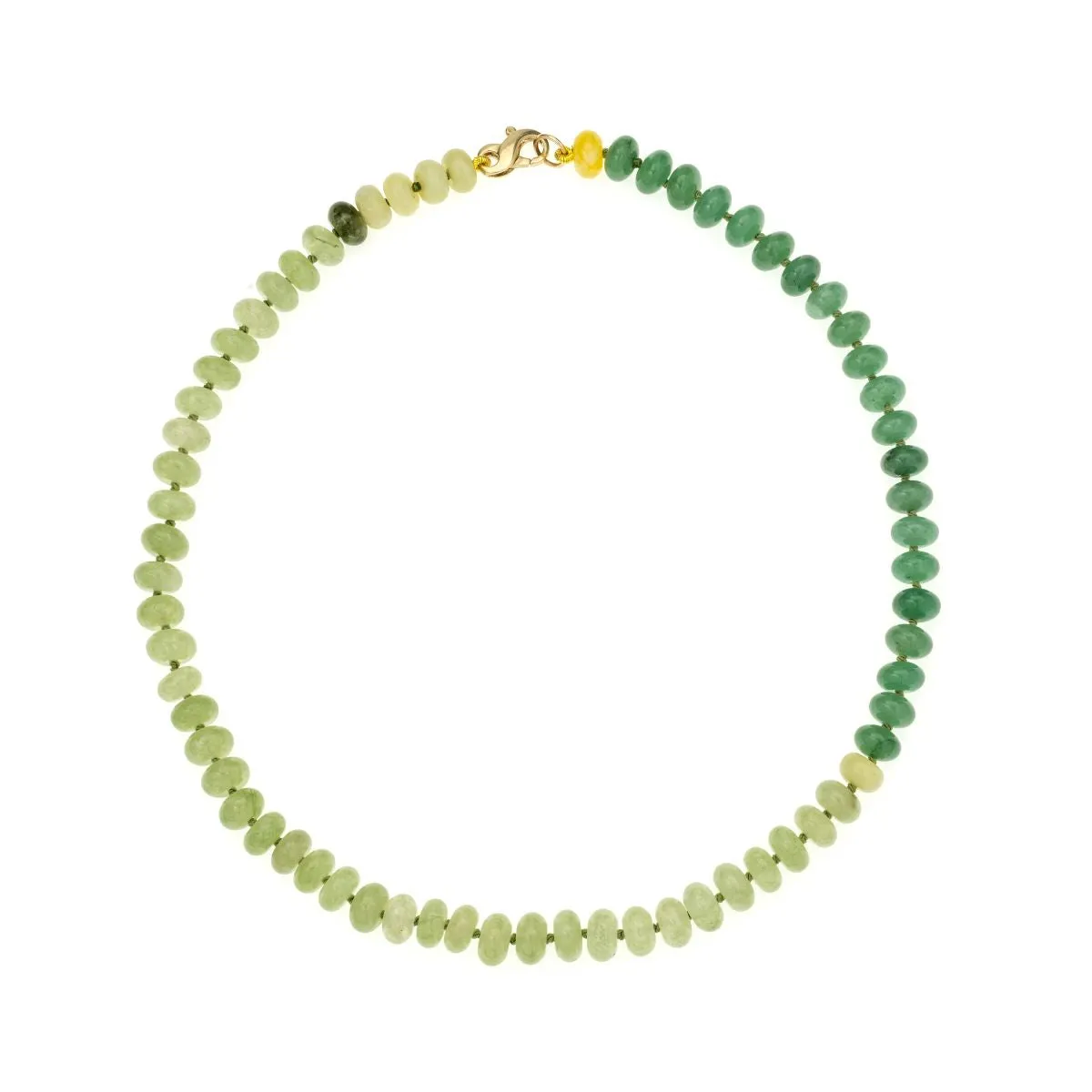Shades of Green Gemstone Necklace sold by Adina Reyter