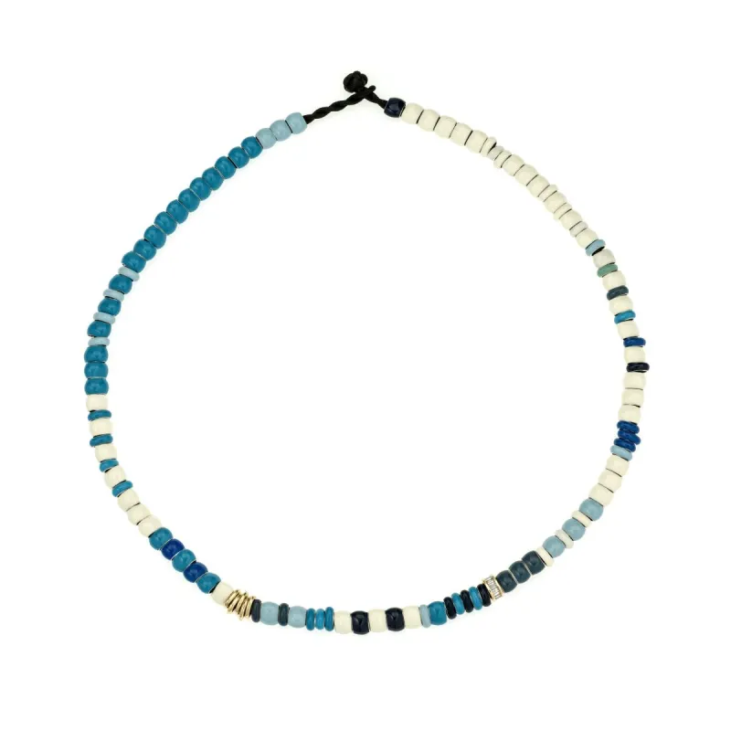 Bead Party Full Enamel Pool Party Necklace sold by Adina Reyter