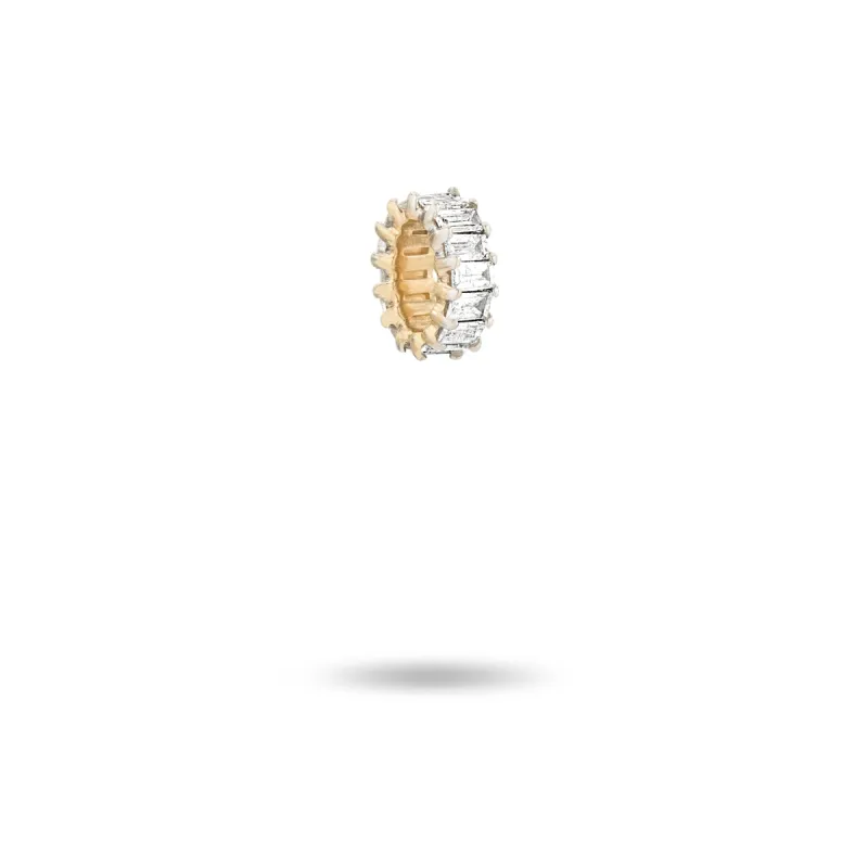 Prong-Set Baguette Yellow Gold Mini Bead sold by Adina Reyter
