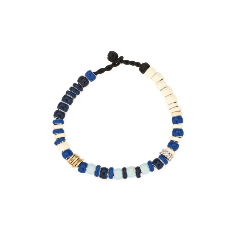 Bead Party Enamel + Diamond Strength Bracelet made by Adina Reyter
