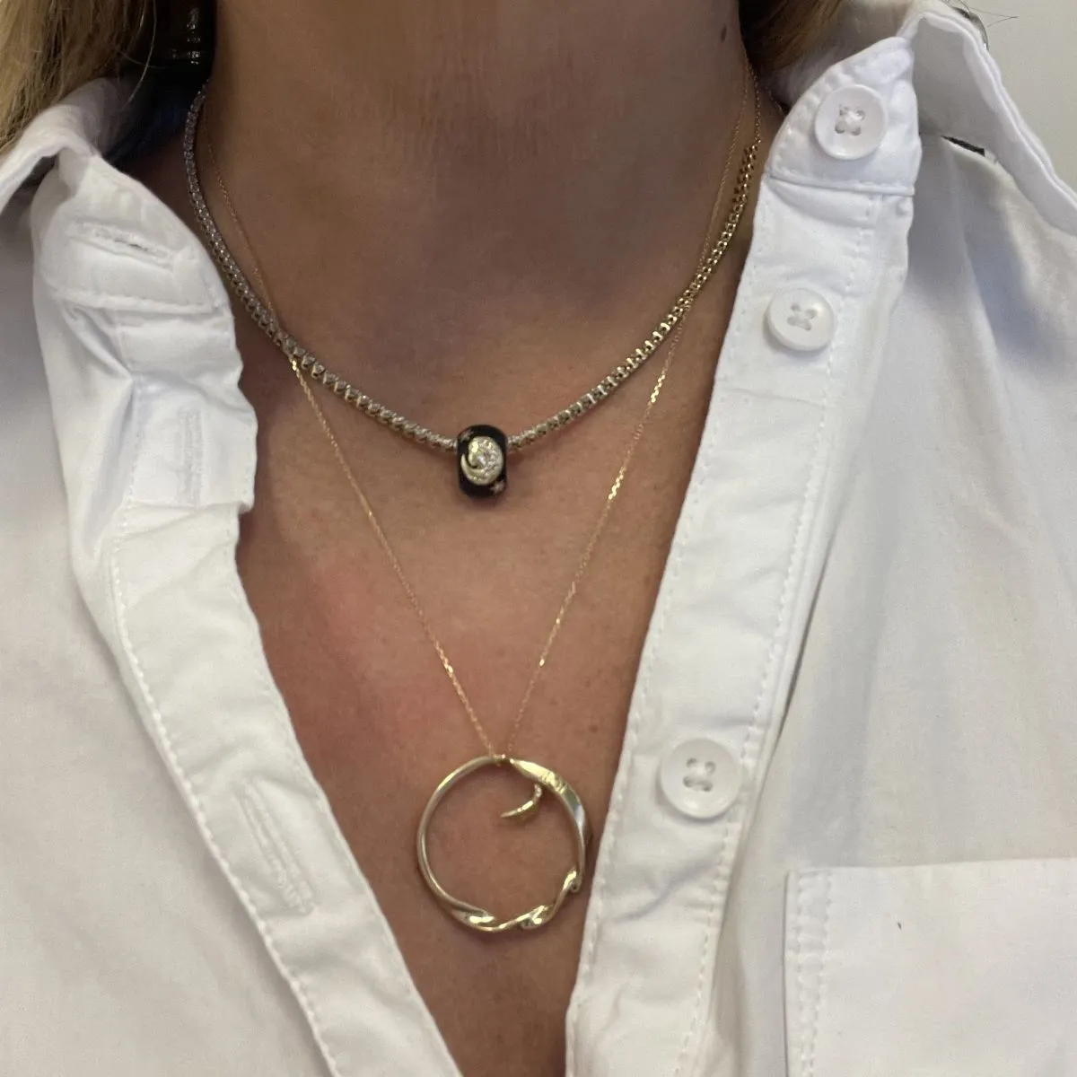 Twist Initial Necklace - Letter O sold by Adina Reyter product image thumbnail 4