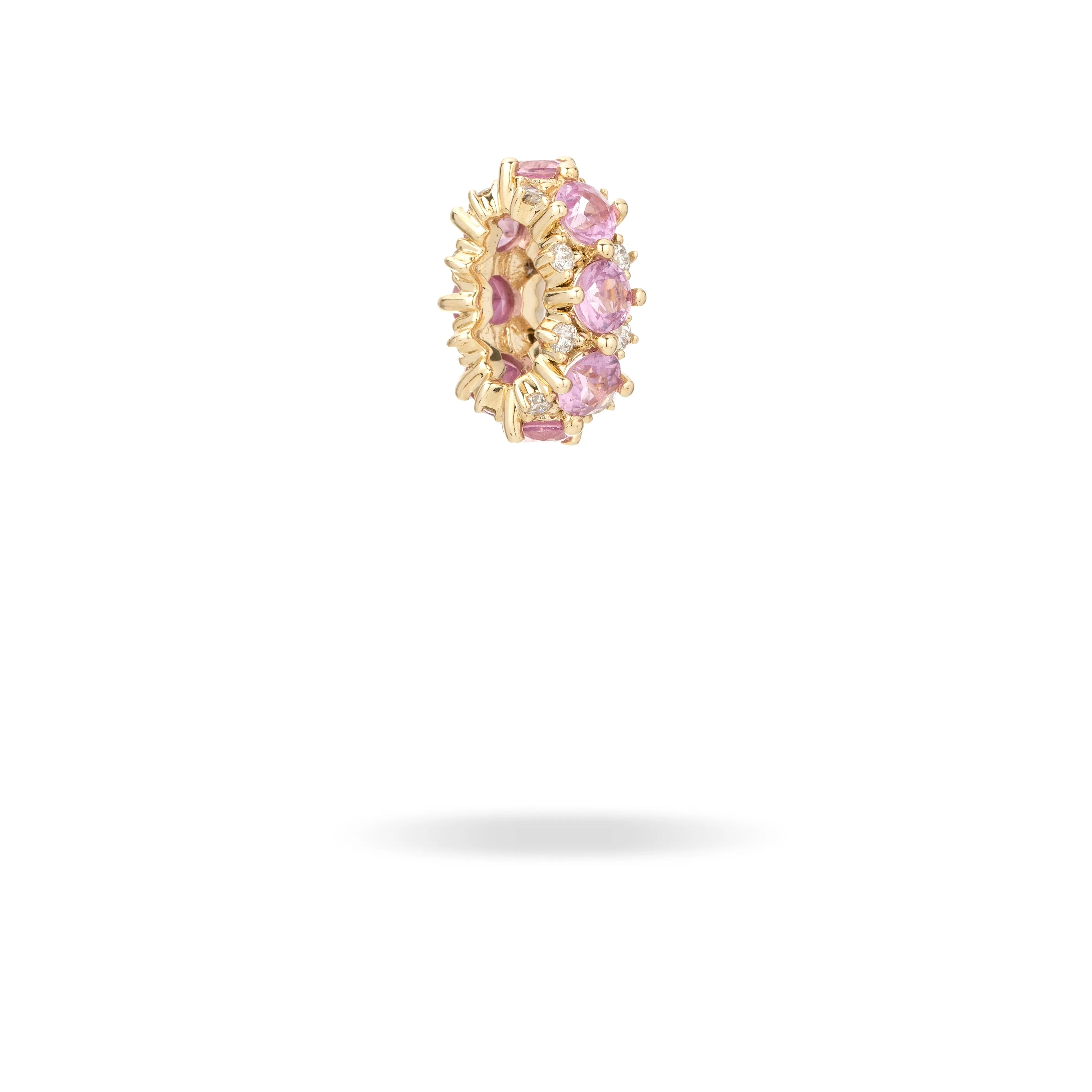 Pink Sapphire + Diamond Rounds Big Bead sold by Adina Reyter product image thumbnail 3