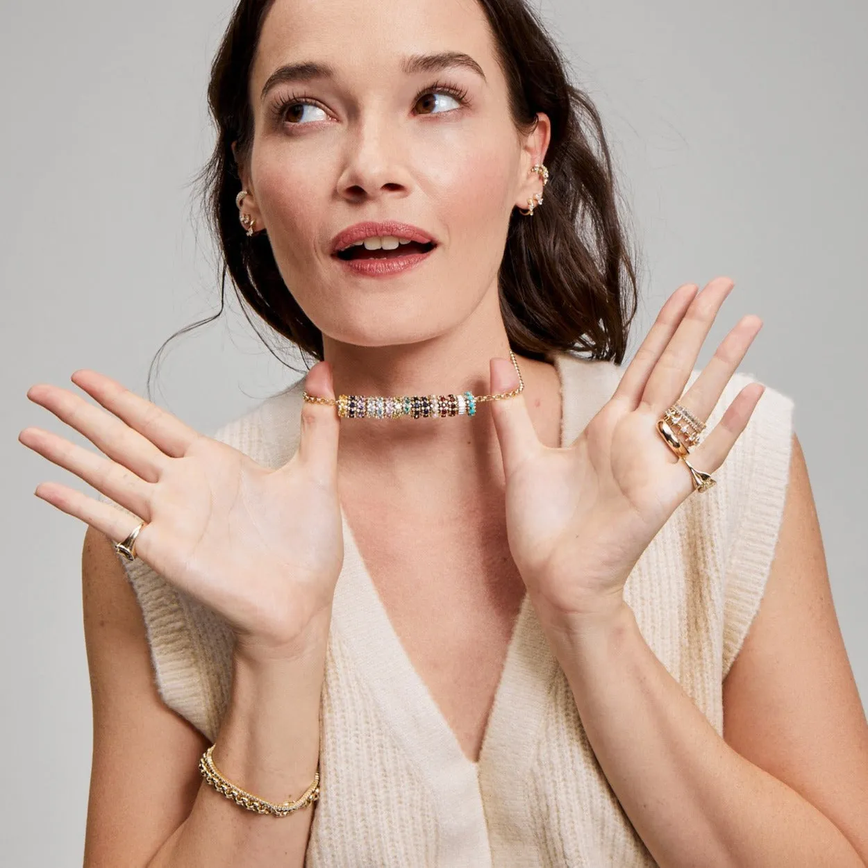 Pink Sapphire + Diamond Rounds Big Bead sold by Adina Reyter product image thumbnail 2