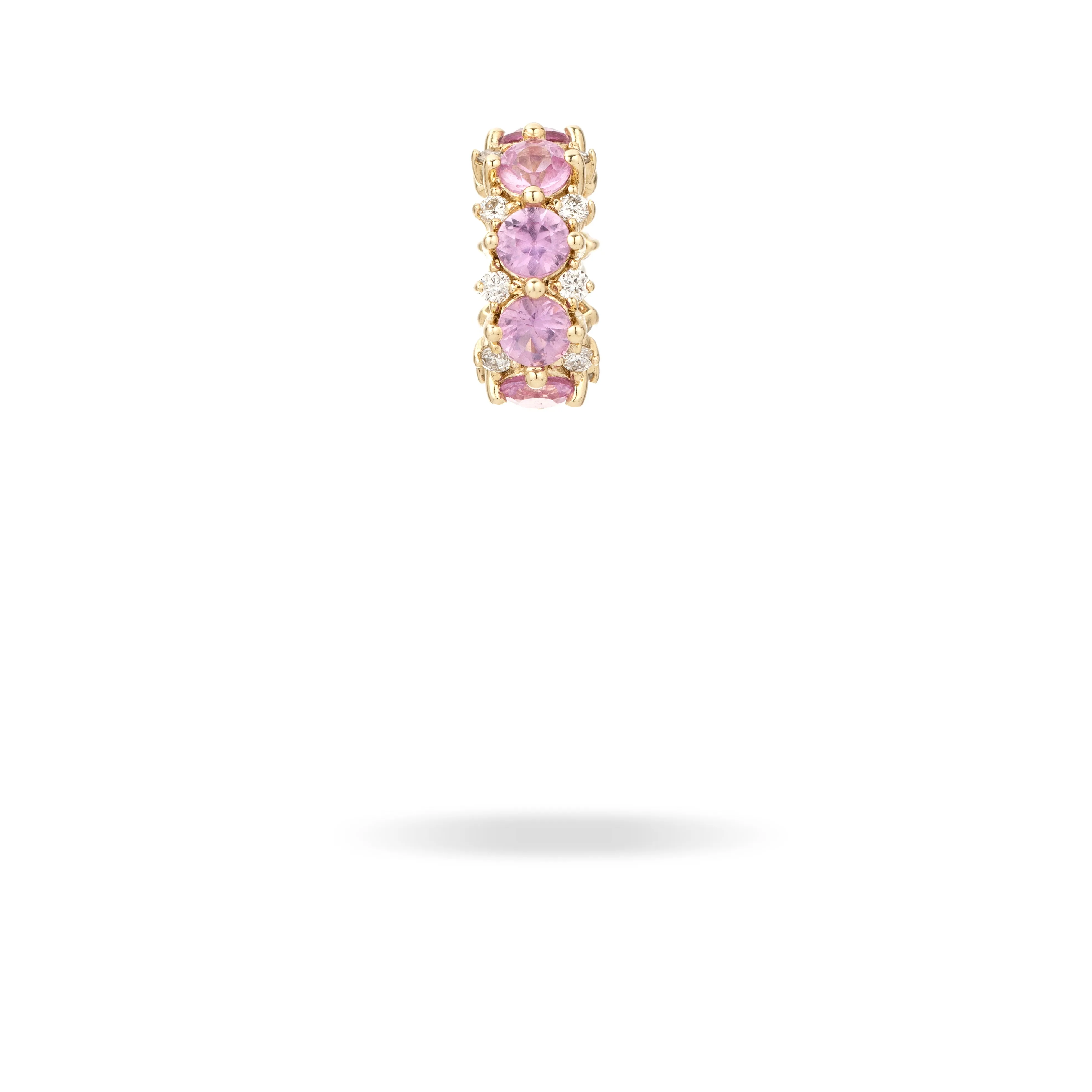 Pink Sapphire + Diamond Rounds Big Bead sold by Adina Reyter