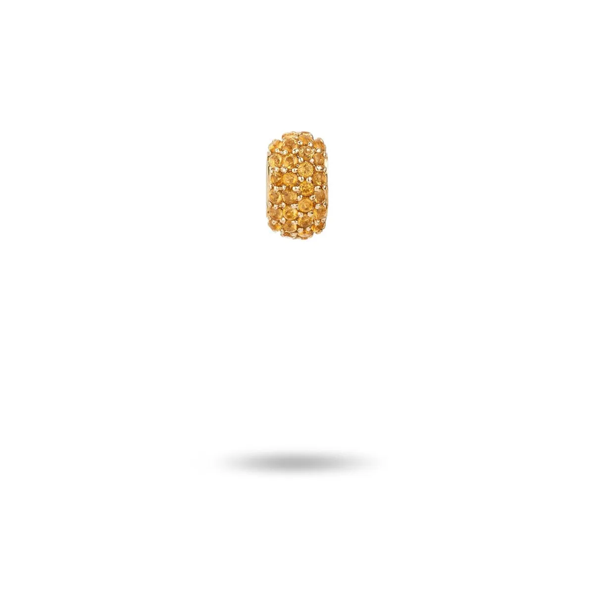 Wide Pavé Citrine Mini Bead sold by Adina Reyter