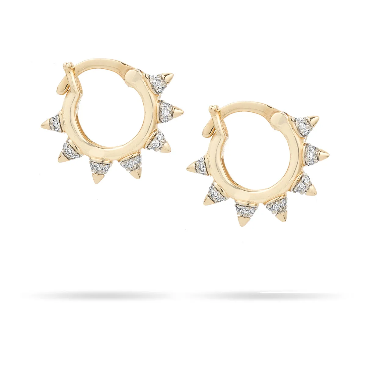 London Pave Spike Huggie Hoops sold by Adina Reyter