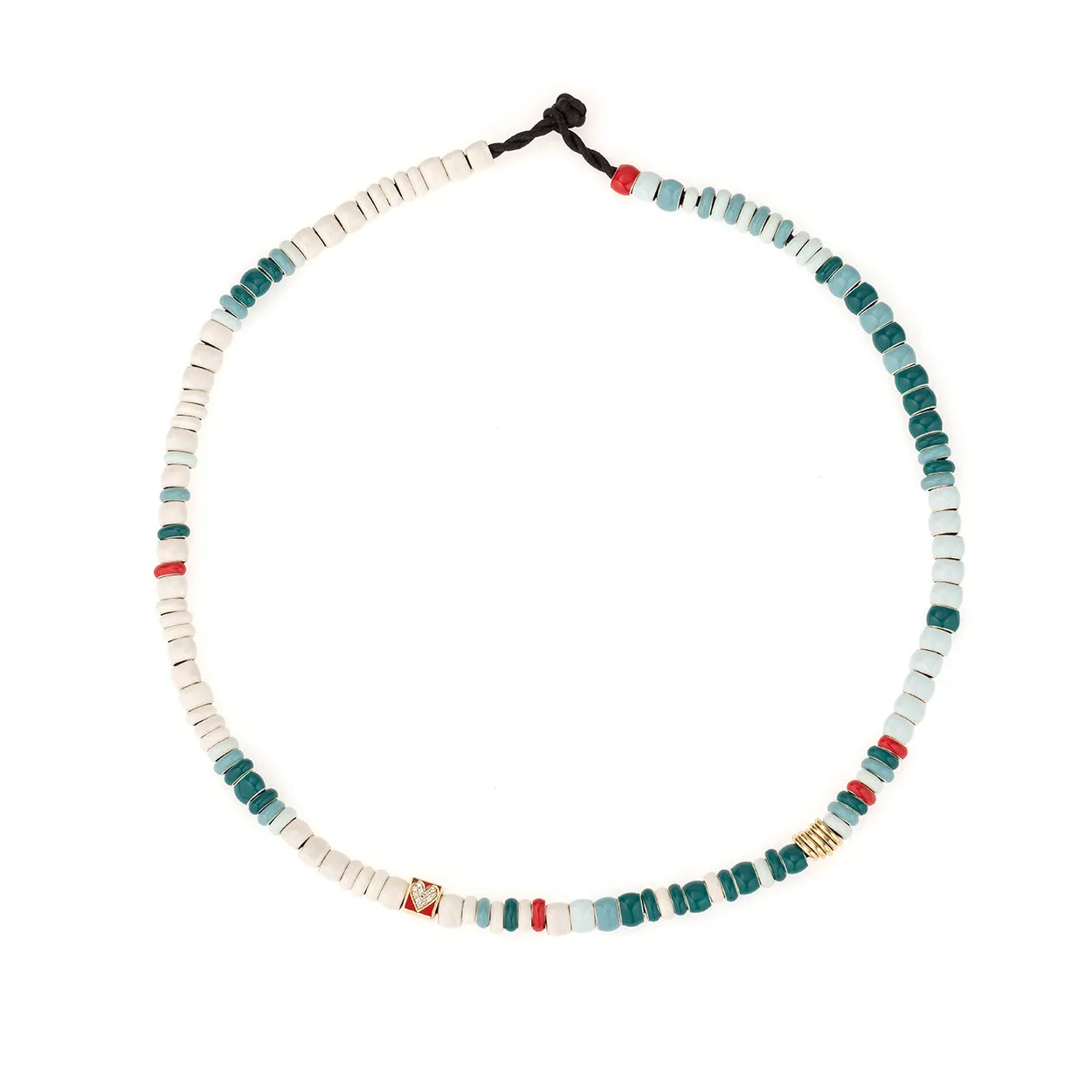 Bead Party Full Enamel + Pavé Dream Heart Necklace sold by Adina Reyter