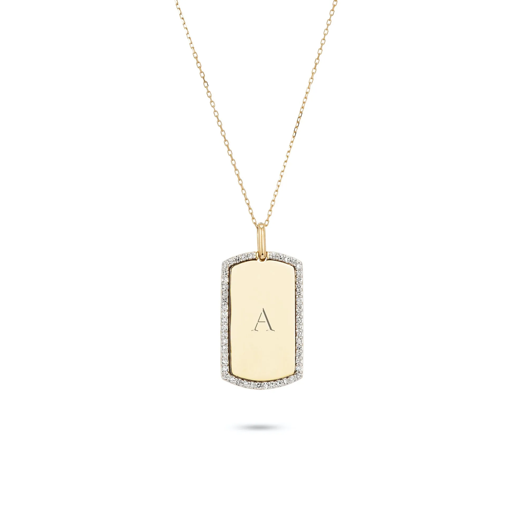 Pavé Dog Tag Necklace sold by Adina Reyter product image thumbnail 4