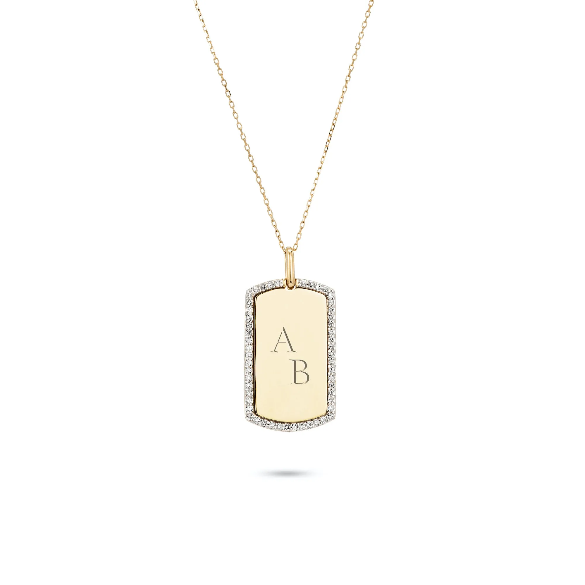 Pavé Dog Tag Necklace sold by Adina Reyter product image thumbnail 5