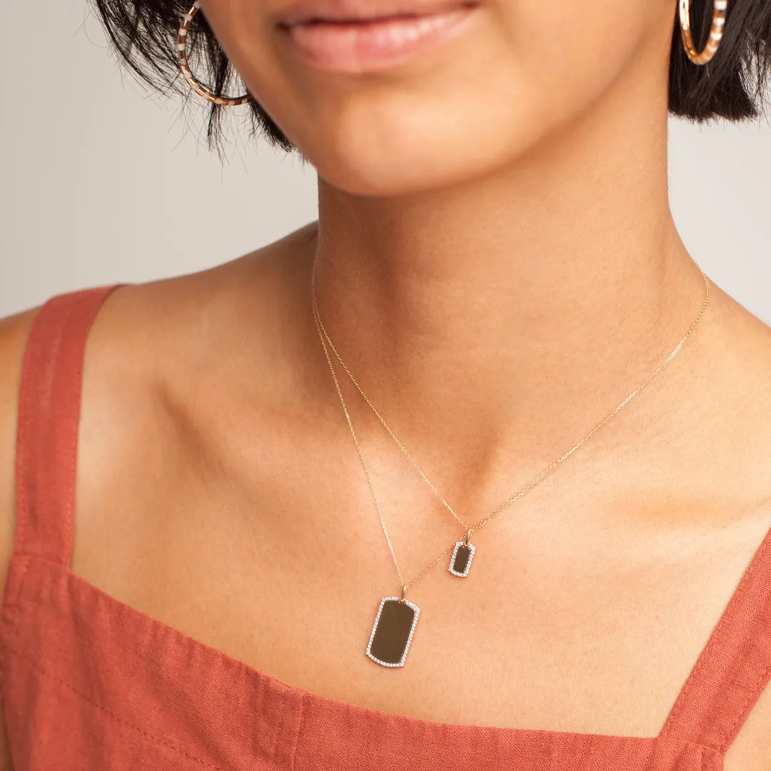 Pavé Dog Tag Necklace sold by Adina Reyter product image thumbnail 2