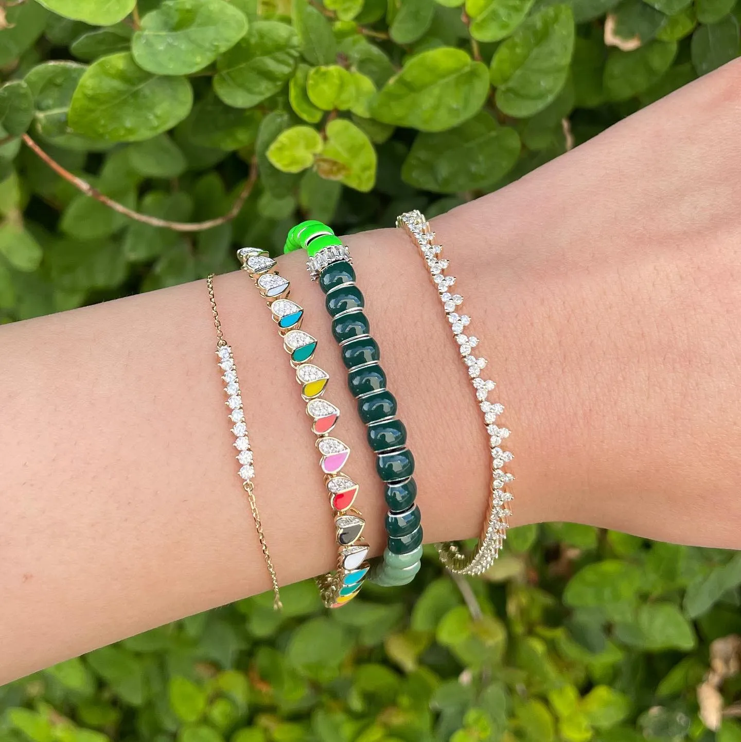 Diamond Cluster Tennis Bracelet sold by Adina Reyter product image thumbnail 2