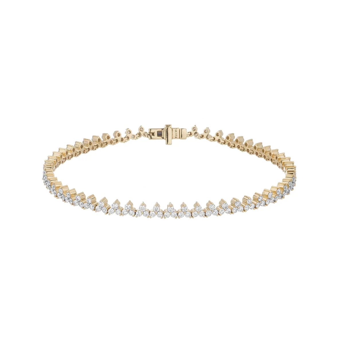 Diamond Cluster Tennis Bracelet sold by Adina Reyter