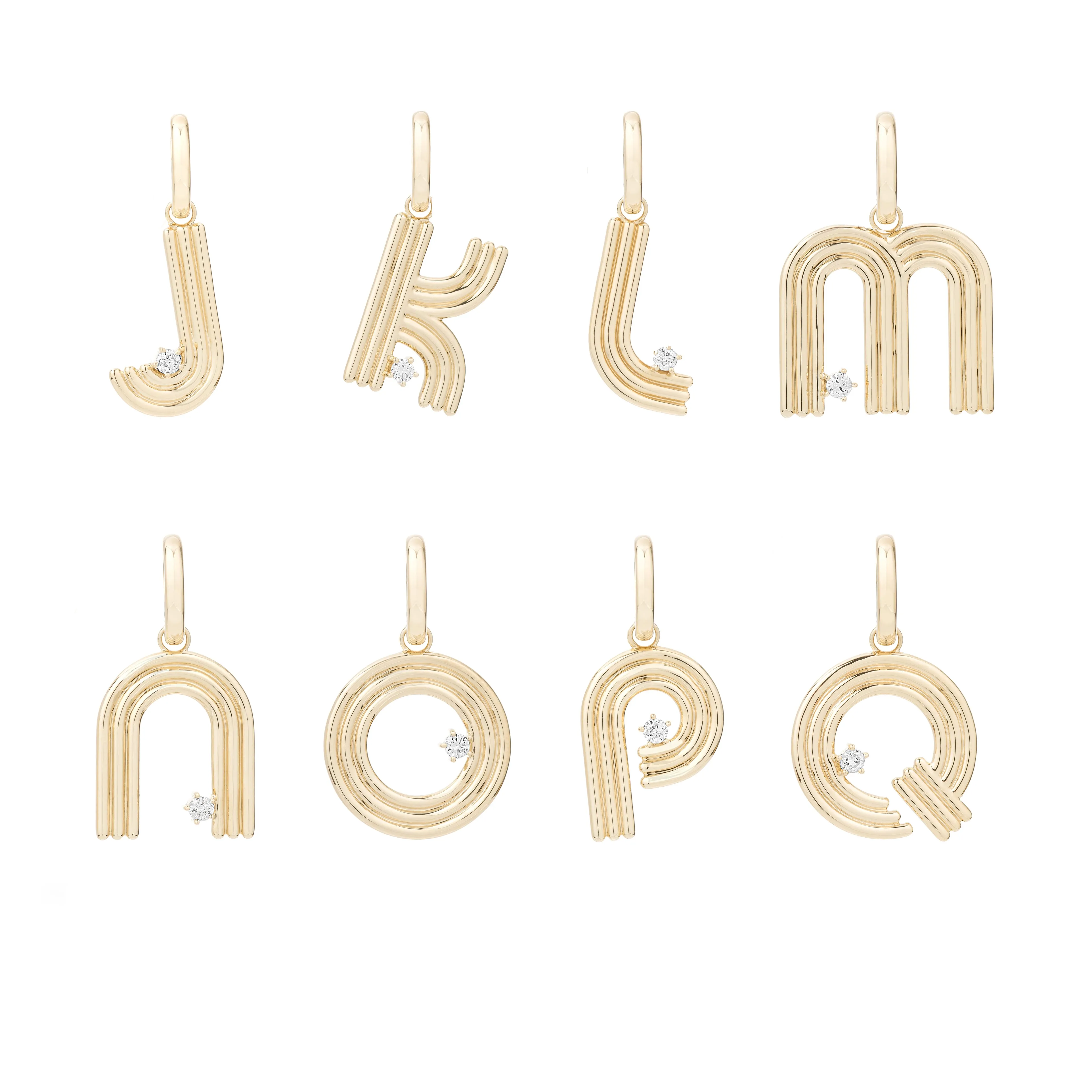 Bead Party Full Enamel Boardwalk Initial Necklace sold by Adina Reyter product image thumbnail 4