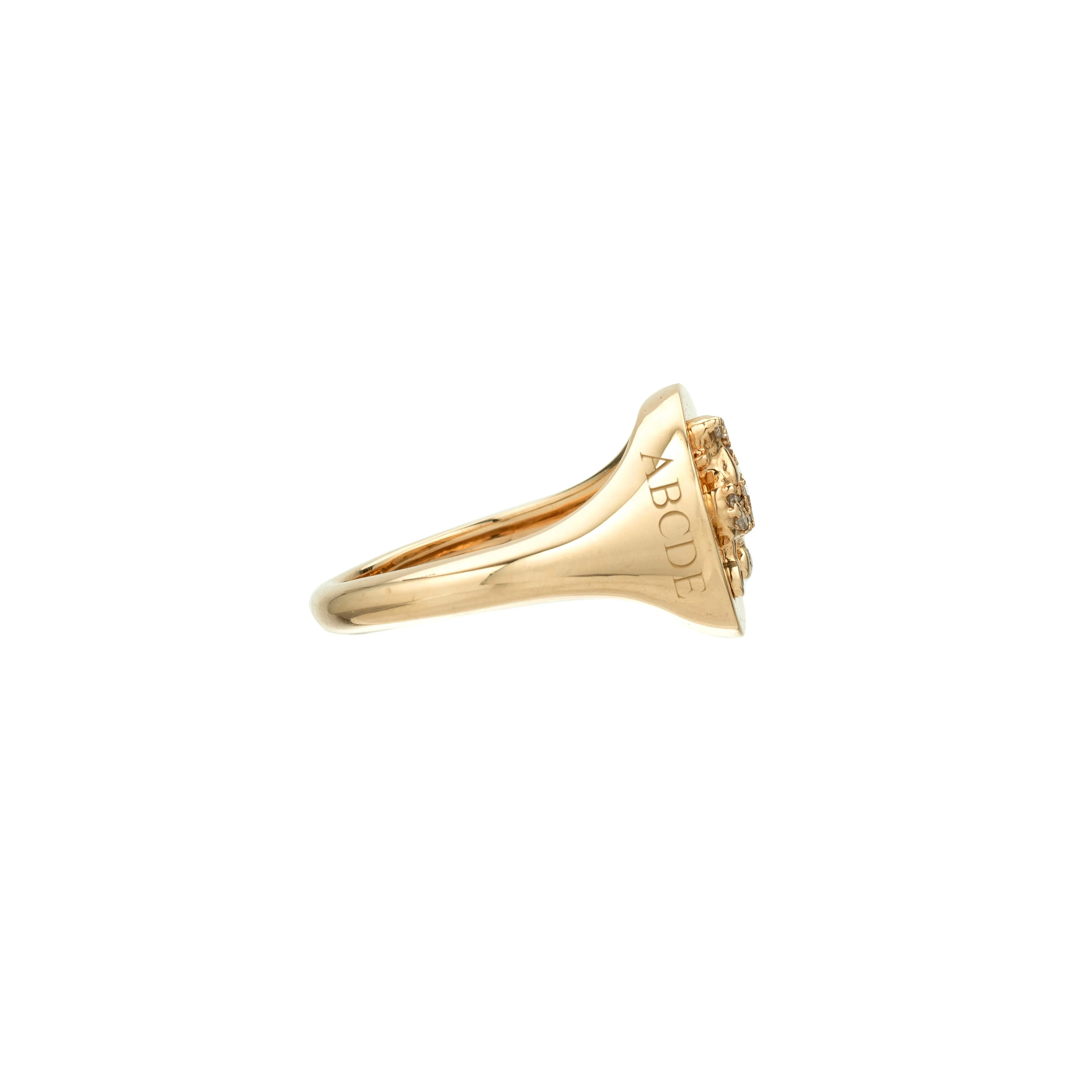 Pavé Diamond Poodle Signet Ring sold by Adina Reyter product image thumbnail 3