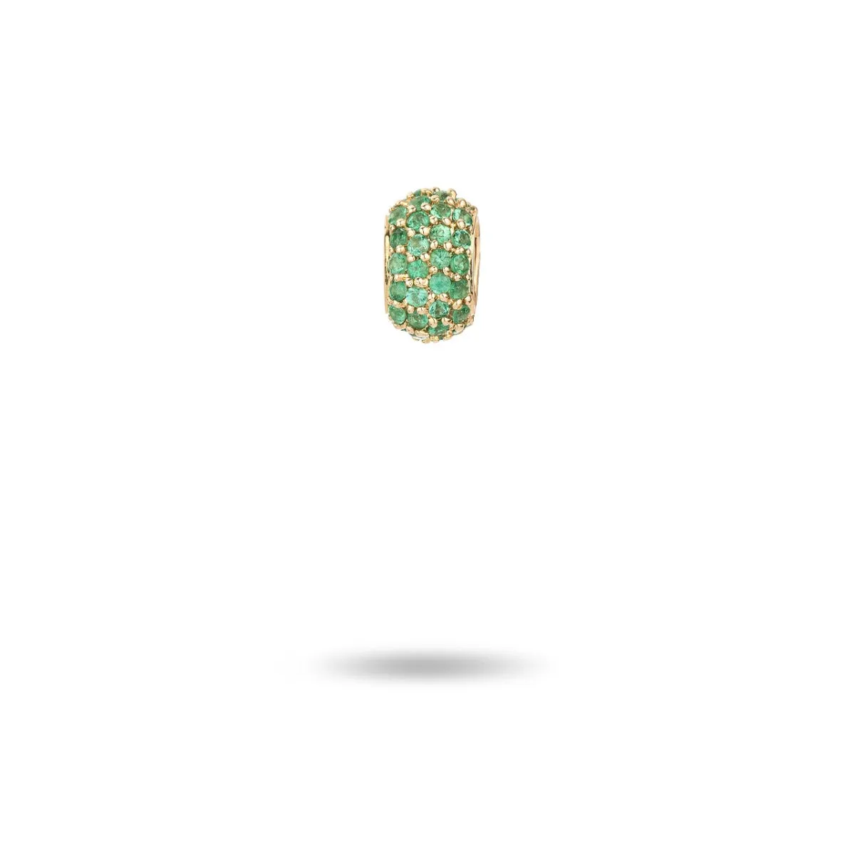 Wide Pavé Emerald Mini Bead sold by Adina Reyter