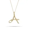 Diamond Twist Initial Necklace Letter A sold by Adina Reyter