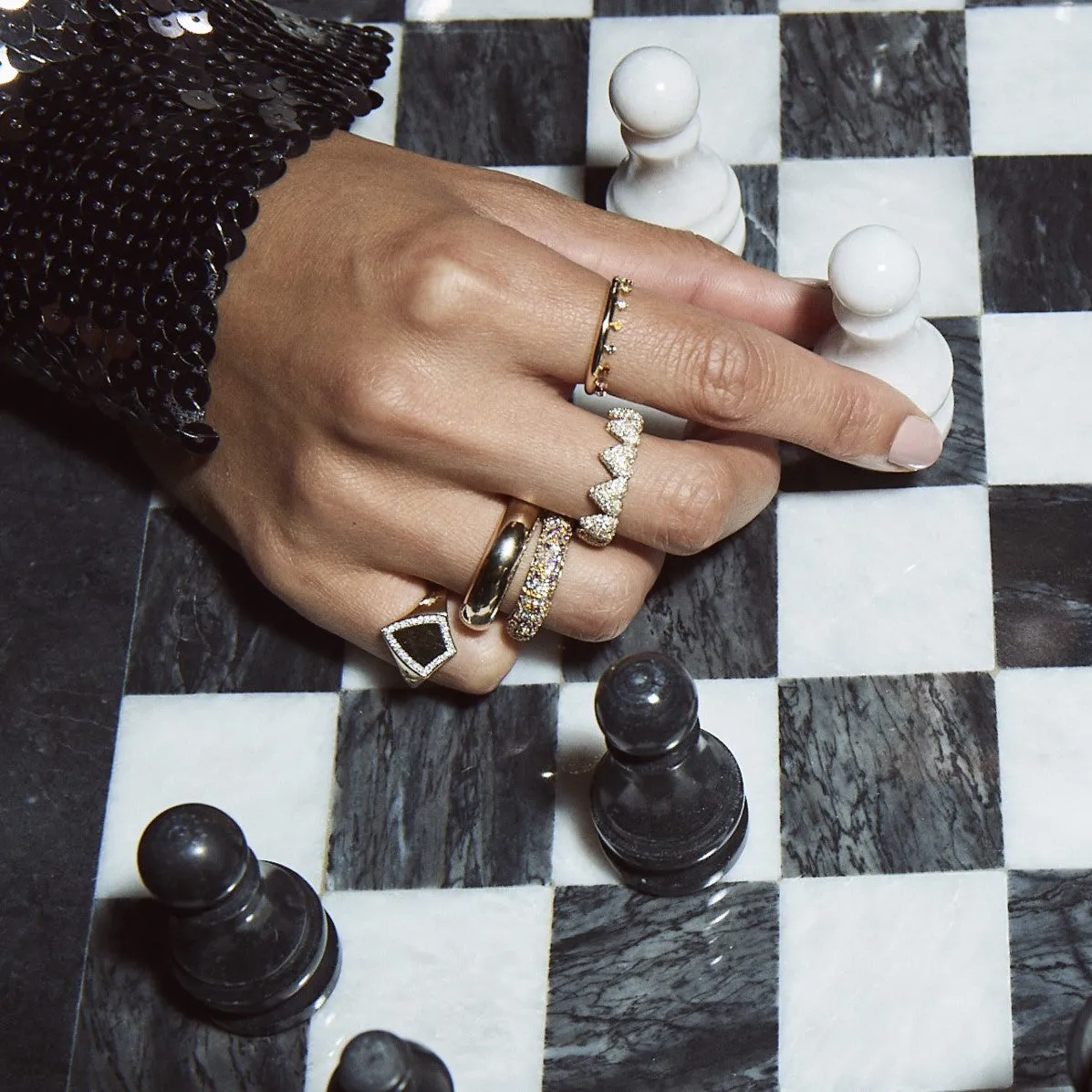 Crown Jewels Gemstone Eternity Tube Ring sold by Adina Reyter product image thumbnail 2