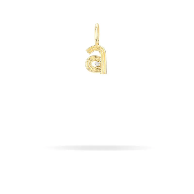Groovy Diamond Initial Mini Bead Charm sold by Adina Reyter