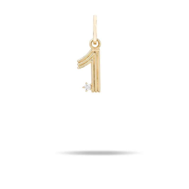 Groovy Diamond Number Hinged Charm sold by Adina Reyter