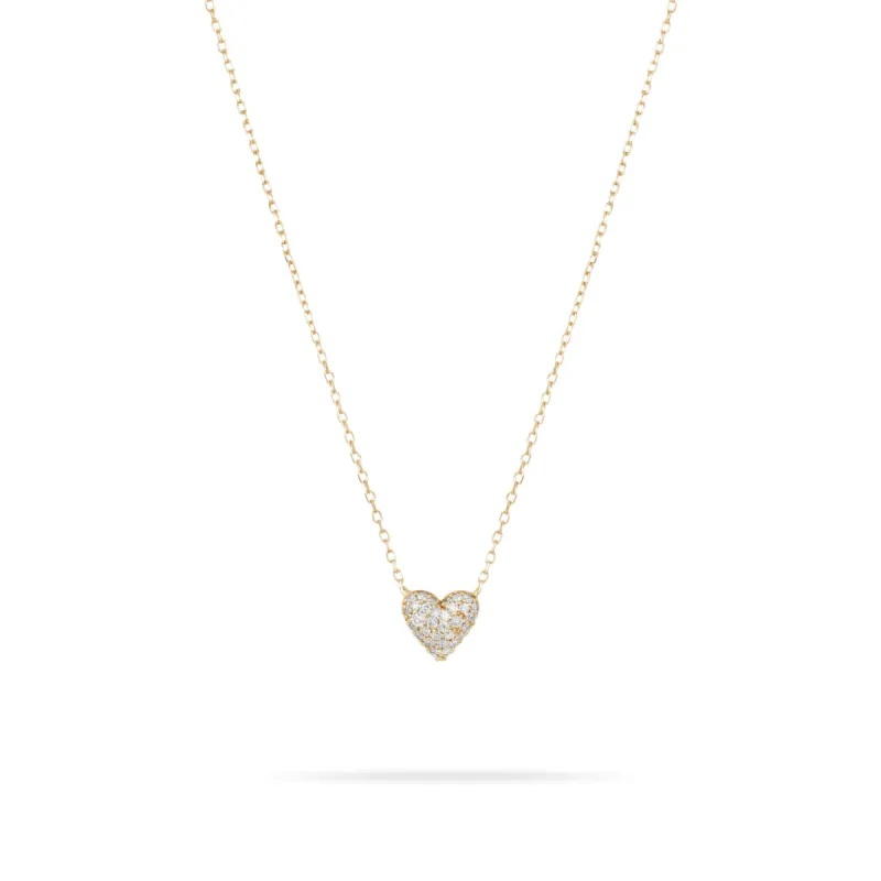 Diamond Puffy Heart Necklace sold by Adina Reyter