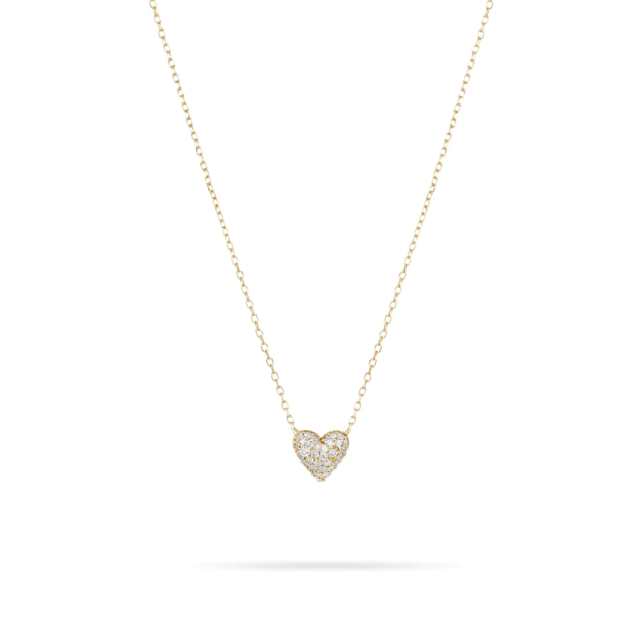 Diamond Puffy Heart Necklace sold by Adina Reyter