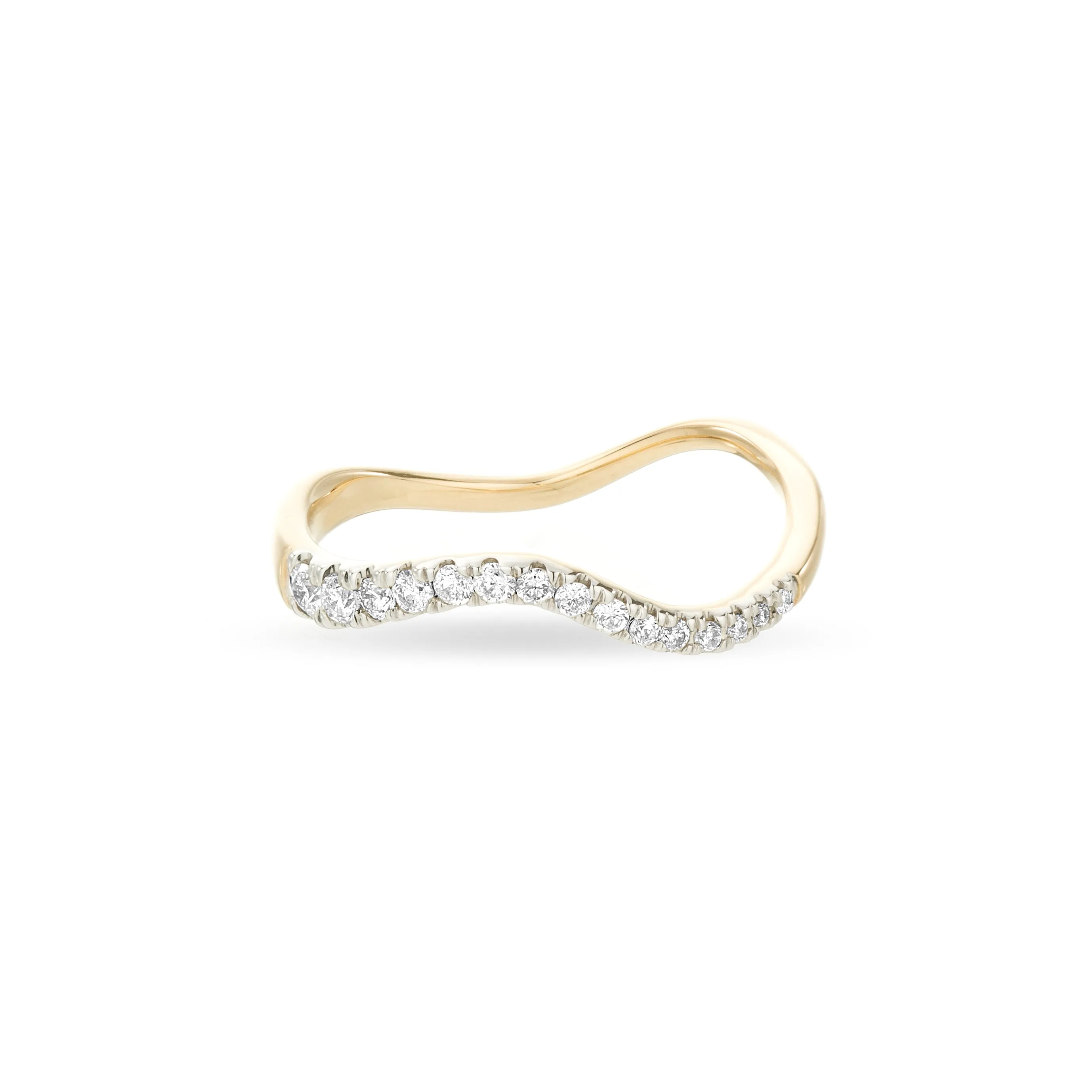 Pavé Graduated Wave Ring sold by Adina Reyter