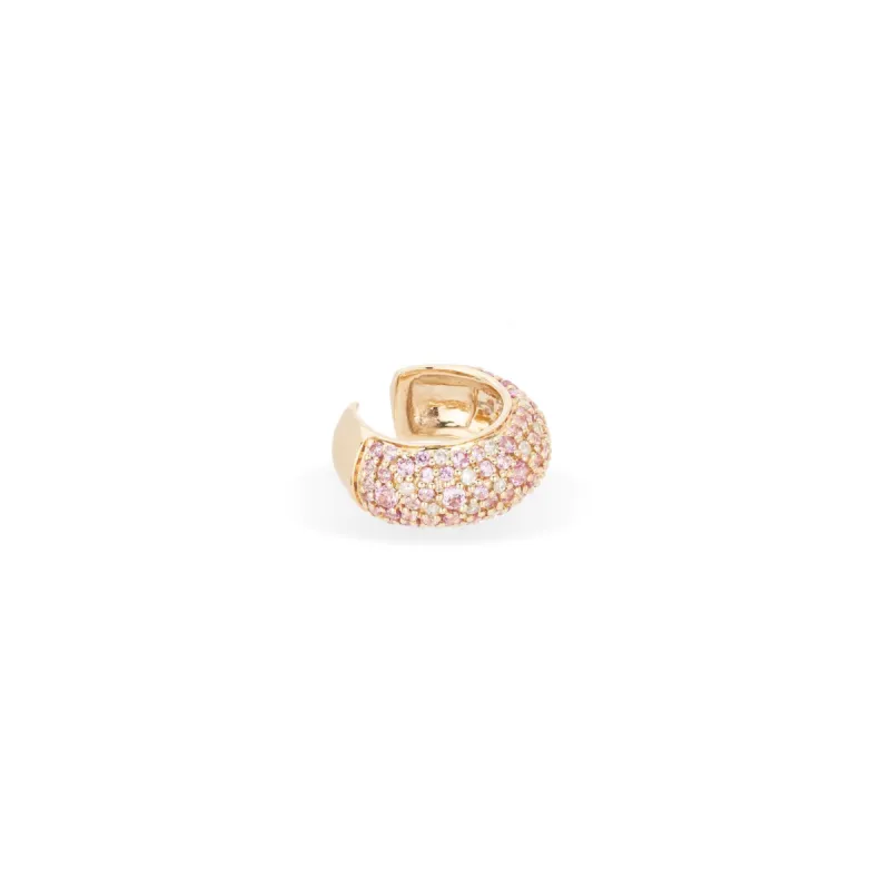 Wide Pave Pink Sapphire + Diamond Ear Cuff sold by Adina Reyter