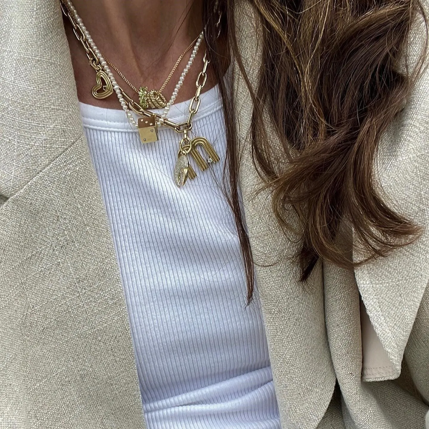 Roll The Dice Pearl Big Bead Necklace sold by Adina Reyter product image thumbnail 2